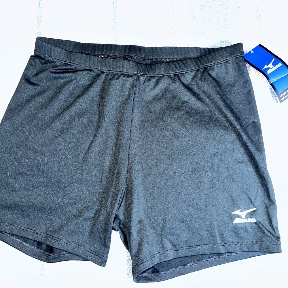 New Mizuno Vortex Womens Volleyball Shorts, Black Sz XL
